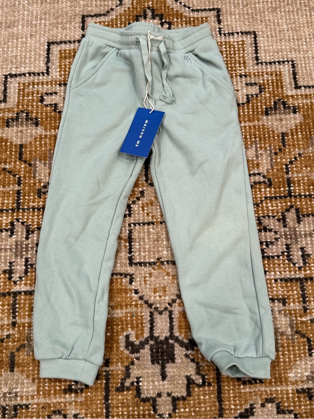 Maison Me Mint Fleece Jogger Pants - Cozy Elastic Waist